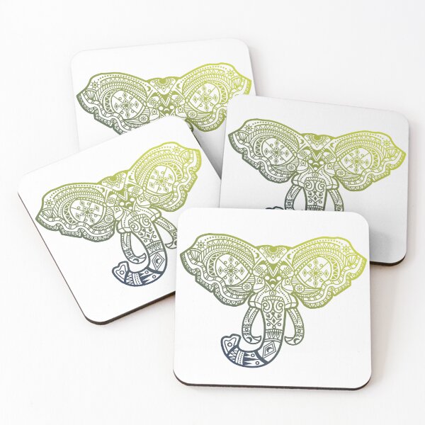 Item preview, Transform your space with the beauty of an elephant mandala in green tones designed and sold by marco2r.