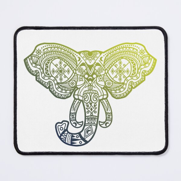 Item preview, Transform your space with the beauty of an elephant mandala in green tones designed and sold by marco2r.