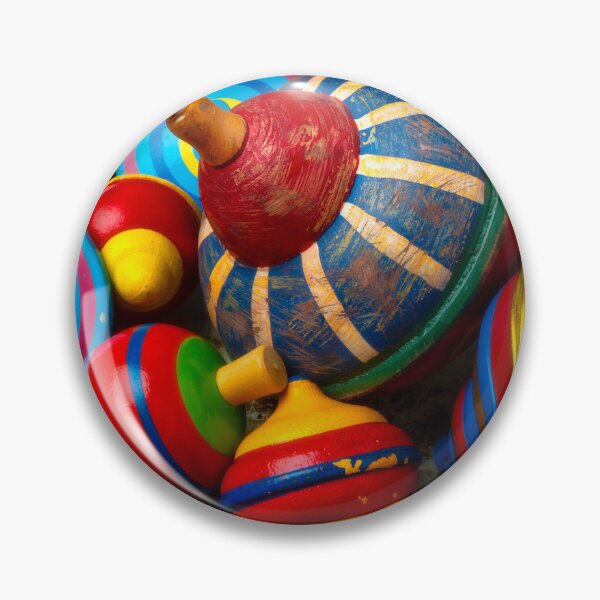 Item preview, Colorful Old Wooden Toy Tops designed and sold by Garry Gay.
