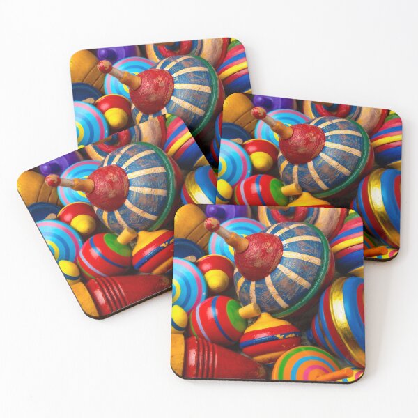 Item preview, Colorful Old Wooden Toy Tops designed and sold by Garry Gay.