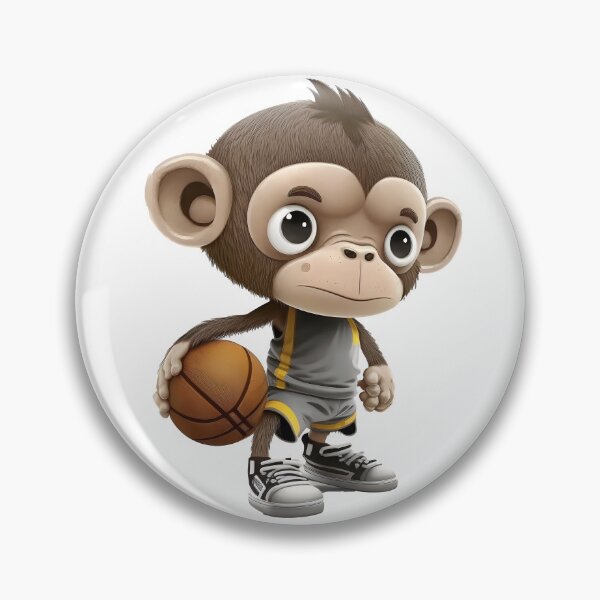 Artikelvorschau, Kleiner süßer Affe, der Basketball spielt 4 entworfen und verkauft von Fivefix-Store.