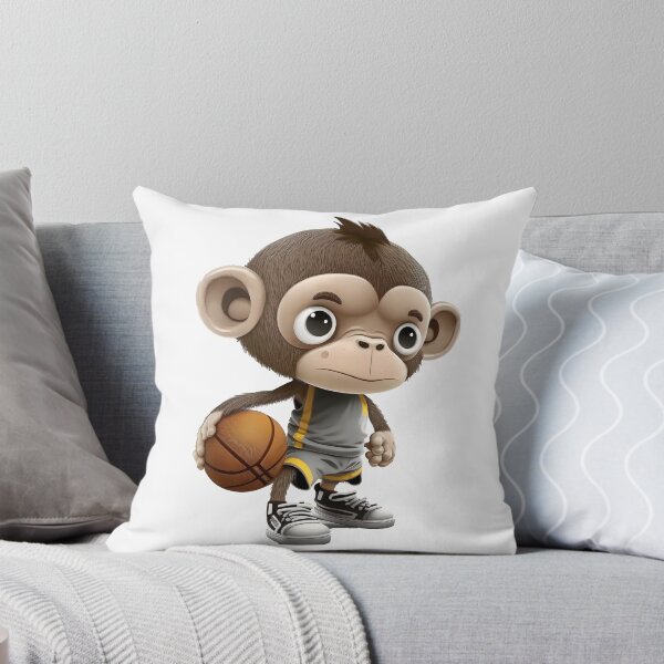 Artikelvorschau, Kleiner süßer Affe, der Basketball spielt 4 entworfen und verkauft von Fivefix-Store.