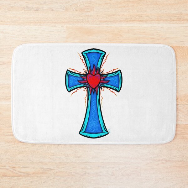 Item preview, Sacred heart cross designed and sold by Chillateez.