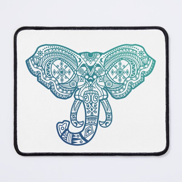 Item preview, Transform your space with the beauty of an elephant mandala with a green gradient designed and sold by marco2r.