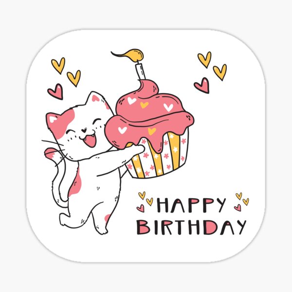 Cartoon drawing happy birthday card Stock Illustration by ©wenpei #65837423