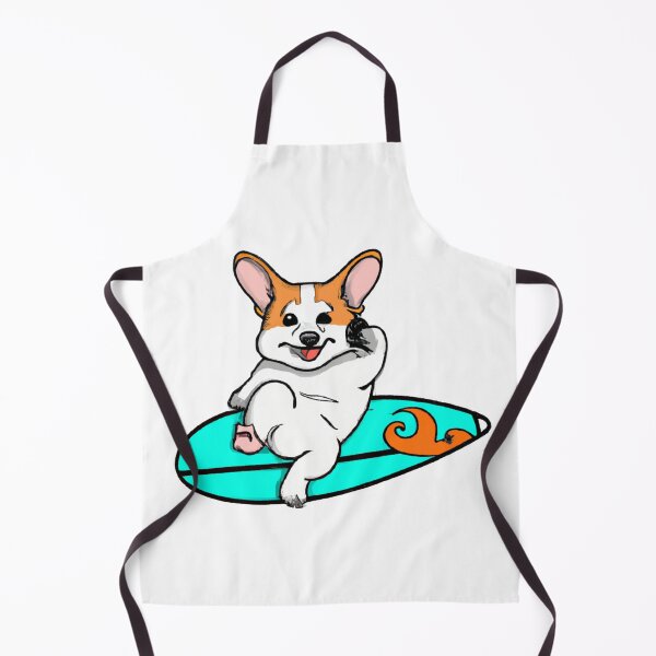Item preview, Corgi dog chilling on surfboard designed and sold by YuneDesigns.