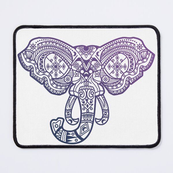 Item preview, Transform your space with the beauty of an elephant mandala with a gradient of dark tones designed and sold by marco2r.