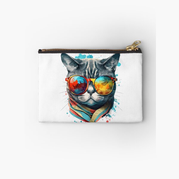 Item preview, Graphic vector of a cute Happy Cat wearing sunglasses colorful design 3 designed and sold by Fivefix-Store.