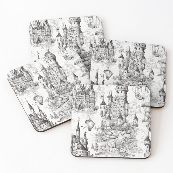 Item preview, Castles of Dreamland Toile Pattern designed and sold by artefacta.