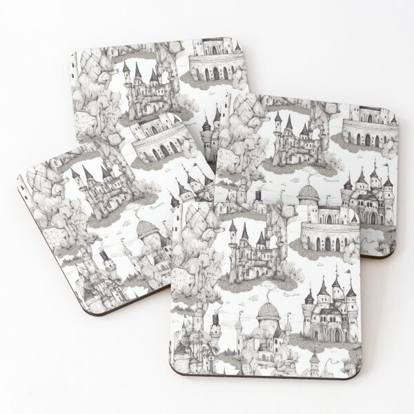 Item preview, Castles of Dreamland Toile Pattern 2 designed and sold by artefacta.