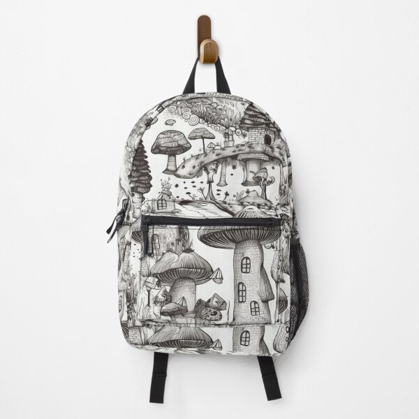 Item preview, Mushroom Village Toile Pattern designed and sold by artefacta.