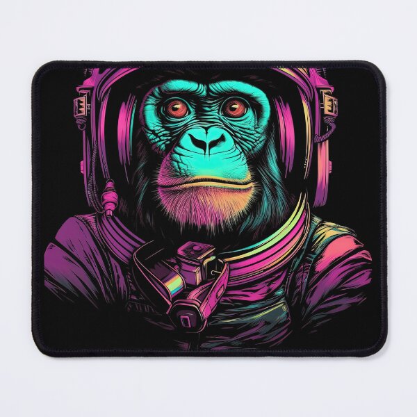 Item preview, Synthwave Retrowave Monkey Astronaut Retro 1980s Graphic designed and sold by SpookshowDesign.