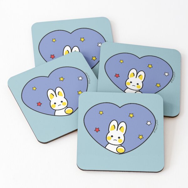 Item preview, Bunny in a cute blue heart designed and sold by fluffyfamcraft.