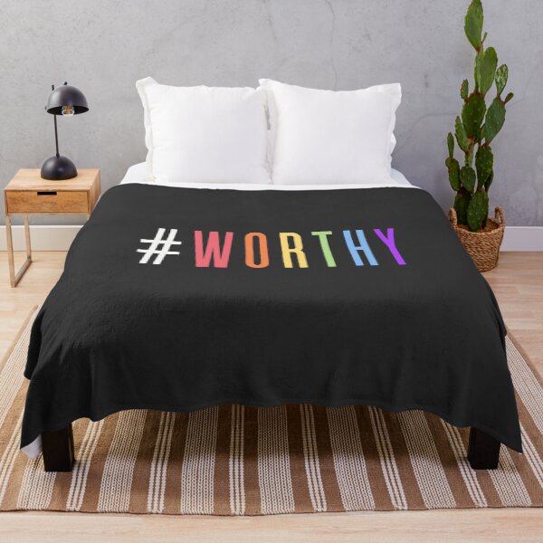 Item preview, #worthy - Narrow Text & White Hashtag designed and sold by AWorthyLove.