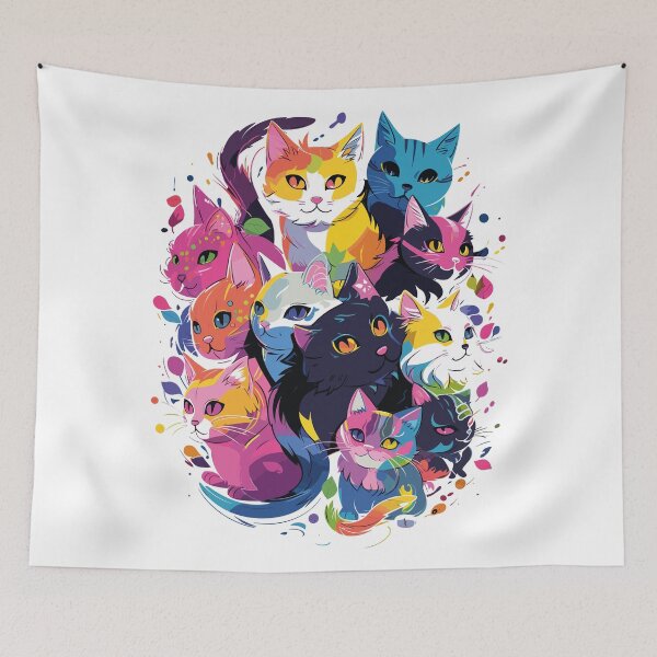 Item preview, Pile o Cats Miau Pile Cute Neko Cat designed and sold by ArtiPop.