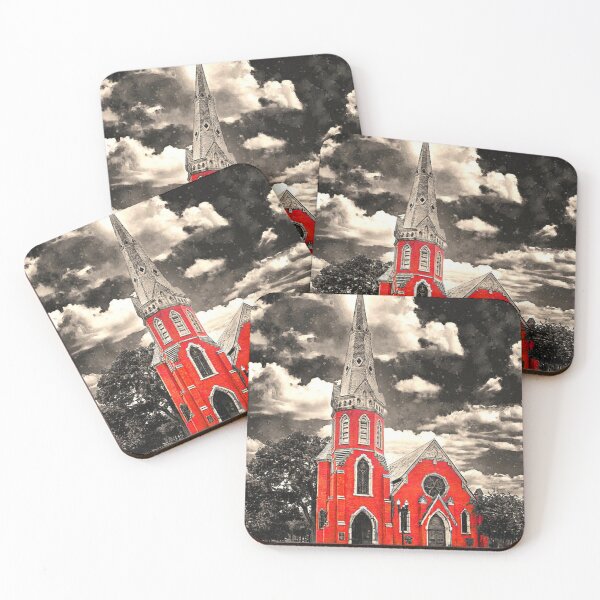 Item preview,  Black, white and red contrast church  designed and sold by Tashulovart.