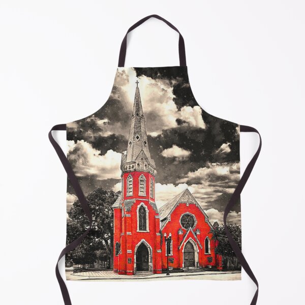 Item preview,  Black, white and red contrast church  designed and sold by Tashulovart.