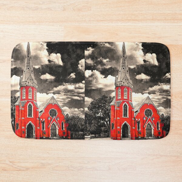 Item preview,  Black, white and red contrast church  designed and sold by Tashulovart.