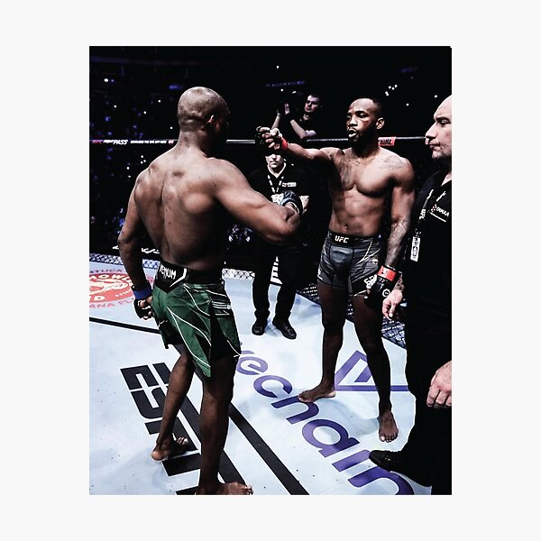 Leon "Rocky" Edwards vs. Kamaru Usman Headshot - UFC Welterweight Champion Photographic Print