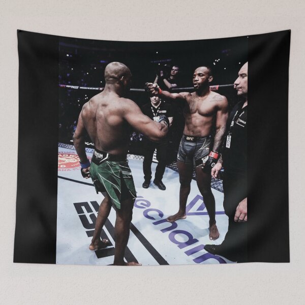 Item preview, Leon "Rocky" Edwards vs. Kamaru Usman Headshot - UFC Welterweight Champion designed and sold by BermanDesigns.