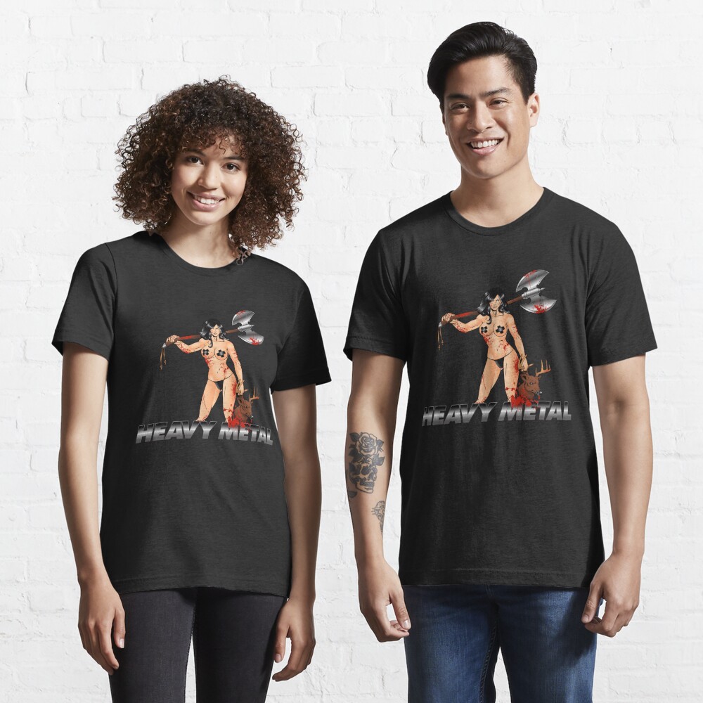 Disover Heavy Metal Woman with Bloody Axe | Essential T-Shirt 