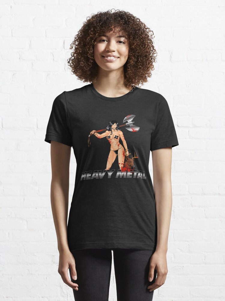 Disover Heavy Metal Woman with Bloody Axe | Essential T-Shirt 