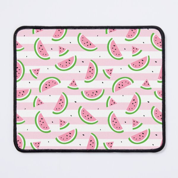 Item preview, Watermelon Pattern, Watermelon Slices on Pink and White Stripes Background designed and sold by graphic-genie.