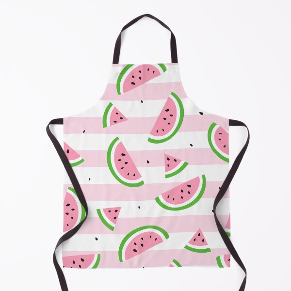 Item preview, Watermelon Pattern, Watermelon Slices on Pink and White Stripes Background designed and sold by graphic-genie.
