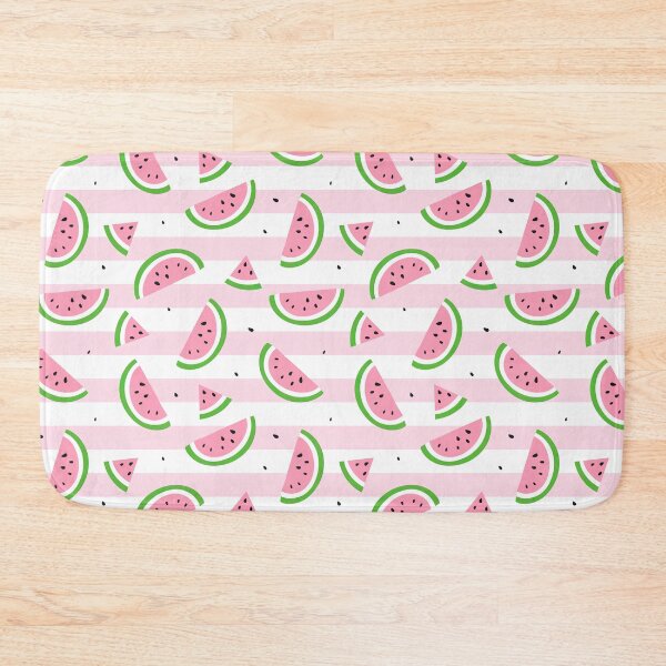 Item preview, Watermelon Pattern, Watermelon Slices on Pink and White Stripes Background designed and sold by graphic-genie.