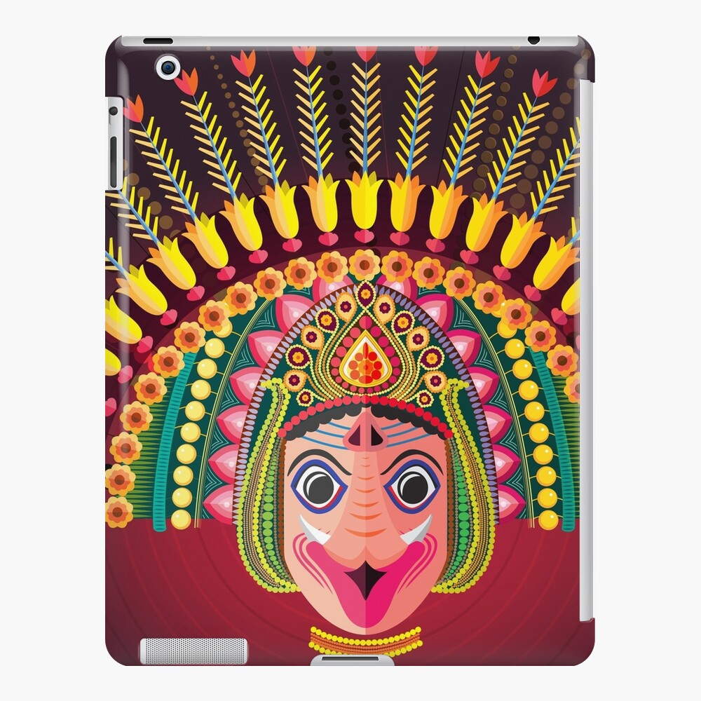 Colorful dance mask- Chhau folk dance iPad Case & Skin