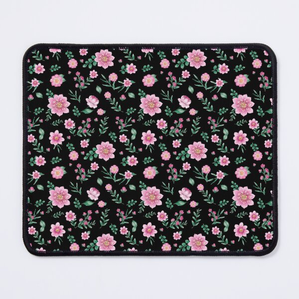 Item preview, Black Background with Pink Posies designed and sold by OpenED360.