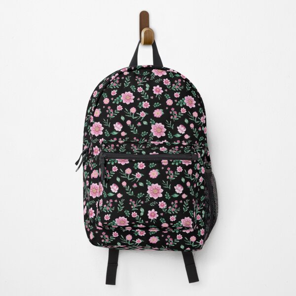 Item preview, Black Background with Pink Posies designed and sold by OpenED360.