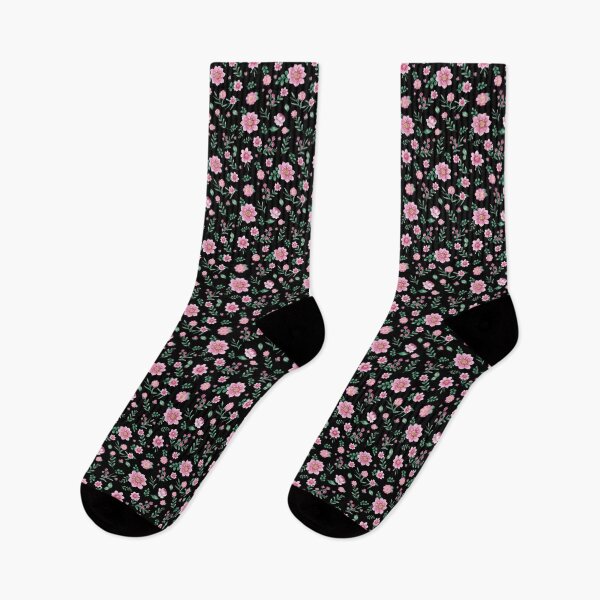 Item preview, Black Background with Pink Posies designed and sold by OpenED360.