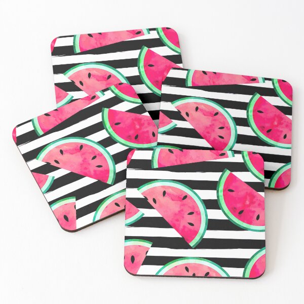 Item preview, Watermelon Pattern, Watercolor Paint Textured, Striped designed and sold by graphic-genie.