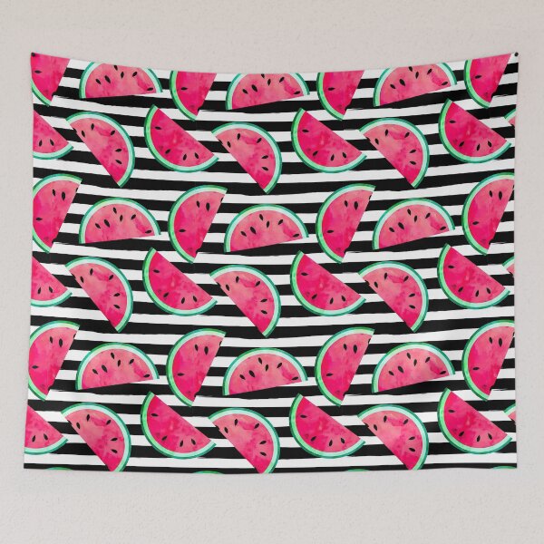 Item preview, Watermelon Pattern, Watercolor Paint Textured, Striped designed and sold by graphic-genie.