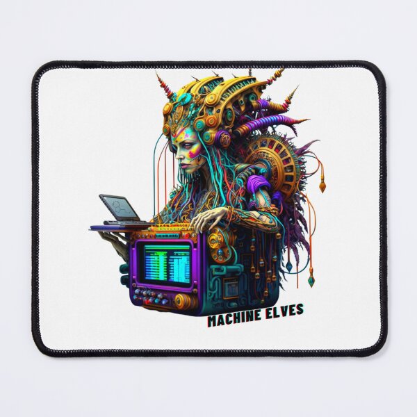 Item preview, Colorful and Vibrant Dmt Trippy Machine Elves Design  designed and sold by bigrockdesigns.
