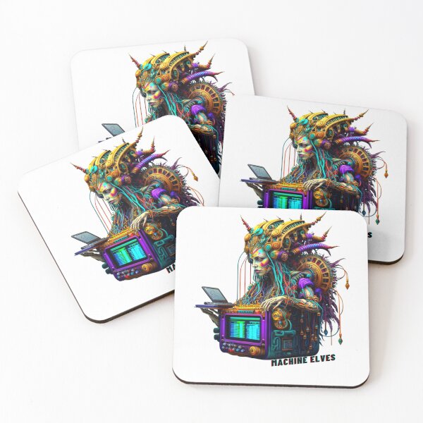 Item preview, Colorful and Vibrant Dmt Trippy Machine Elves Design  designed and sold by bigrockdesigns.