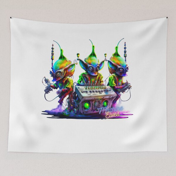 Item preview, Vibrant Psychedelic DMT Machine Elves Colorful Design  designed and sold by bigrockdesigns.