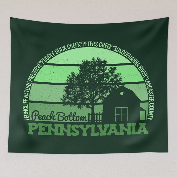 Item preview, Peach Bottom Pennsylvania Sunset Retro Vintage Local Pride Logo designed and sold by CRHPOD20.