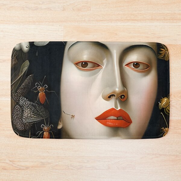 Item preview, Insect Swarm - A Surrealistic Portrait of a Woman with Black Hair and Porcelain Skin designed and sold by GalihDA.