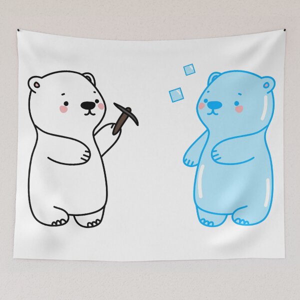 Item preview, Polar bear making an ice sculpture designed and sold by mariokartclips.