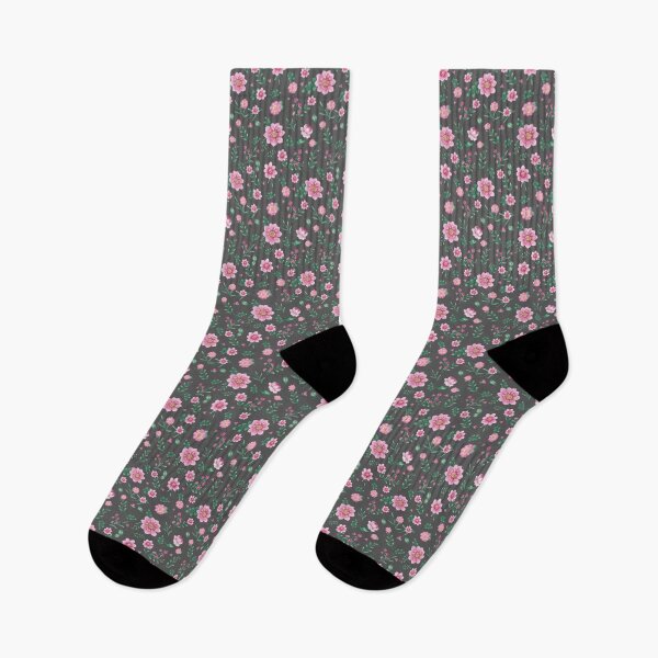 Item preview, Dark Gray Background with Pink Posies designed and sold by OpenED360.