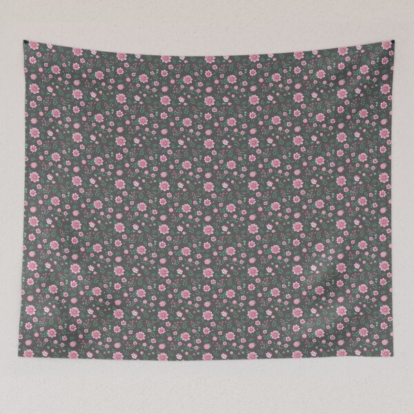 Item preview, Dark Gray Background with Pink Posies designed and sold by OpenED360.