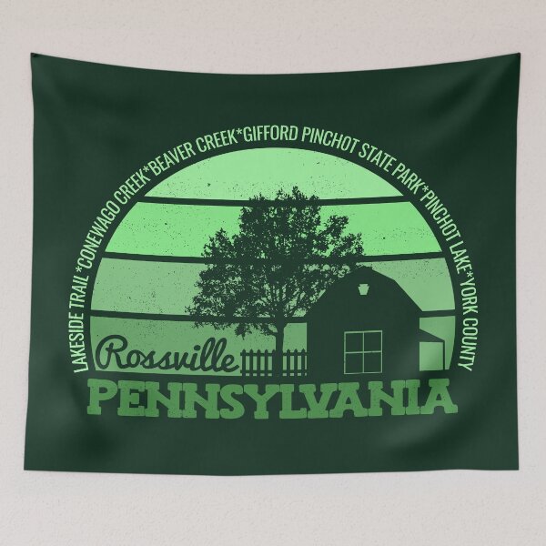 Item preview, Rossville Pennsylvania Sunset Retro Vintage Local Pride Logo designed and sold by CRHPOD20.