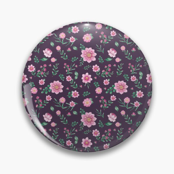 Item preview, Dusky Purple Background with Pink Posies designed and sold by OpenED360.