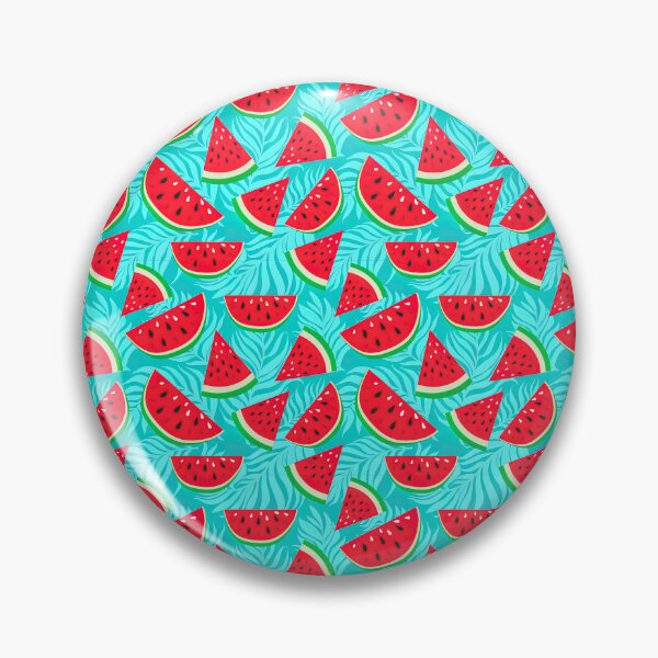 Item preview, Watermelon Pattern, Tropical Palm Leaves, designed and sold by graphic-genie.