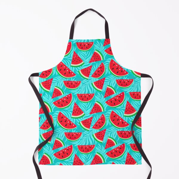 Item preview, Watermelon Pattern, Tropical Palm Leaves, designed and sold by graphic-genie.