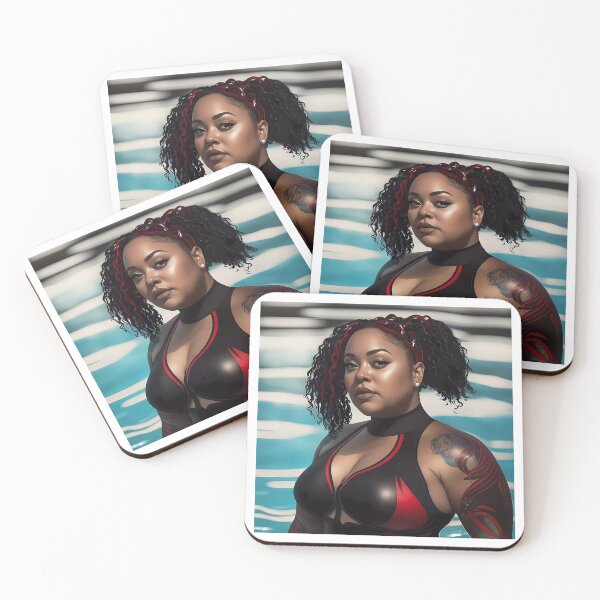 Item preview, Summer Vibes, Curvy Summer, Copy of Curvy and Beautiful Superwoman, Swimmer Athlete. Female are strong. Sticker designed and sold by MeatLuvers.