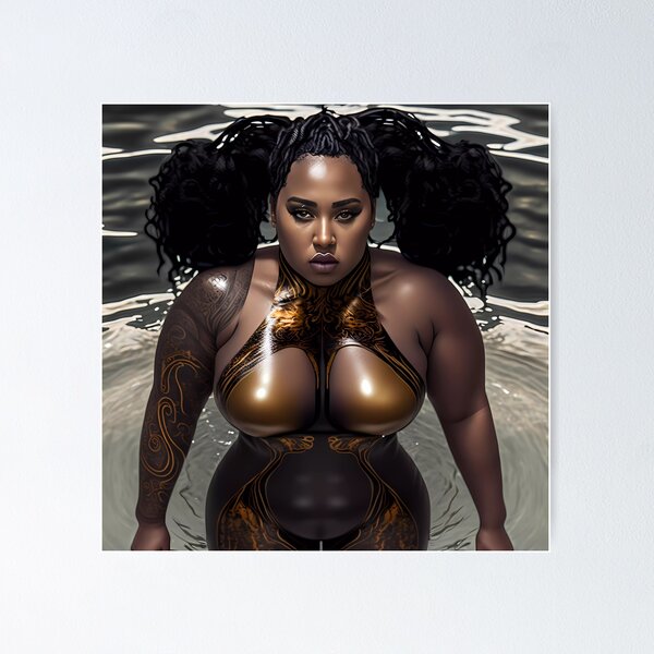 Item preview, Summer Vibes, Curvy Summer, Curvy and Beautiful Superwoman, Swimmer Athlete. Female are strong. Sticker designed and sold by MeatLuvers.