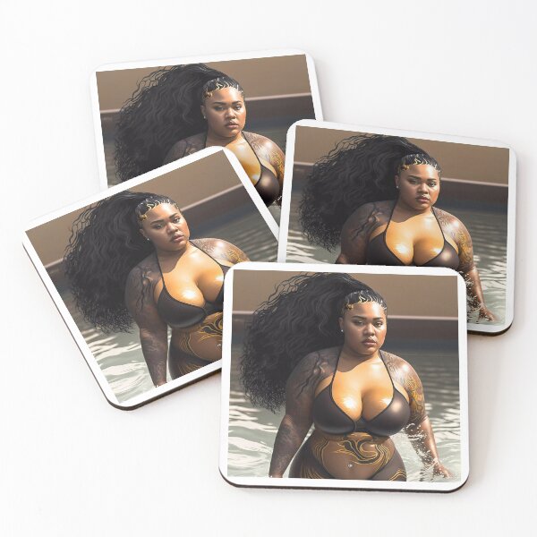 Item preview, Summer Vibes, Curvy Summer, Curvy and Beautiful Superwoman, Swimmer Athlete. Female are strong. Sticker designed and sold by MeatLuvers.